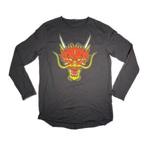 ROBIN'S JEANS Dragon Long Sleeve Shirt Made In USA Biker Grunge Hardcore Punk